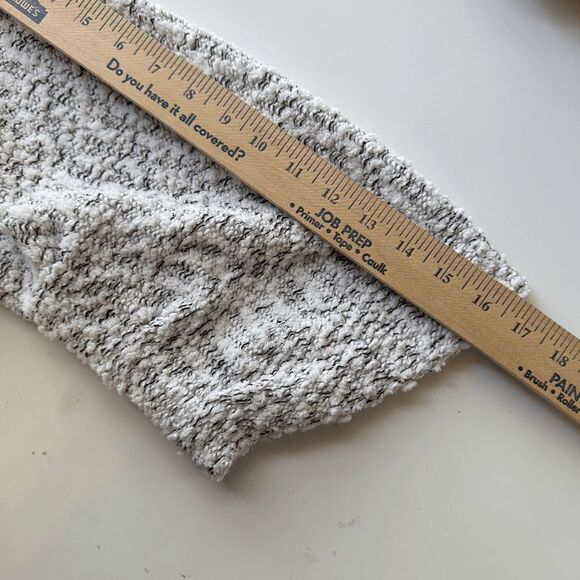 Vince Camuto Ruched Sleeve Boucle  Pullover In Pearl Ivory, Large - Picture 4 of 5